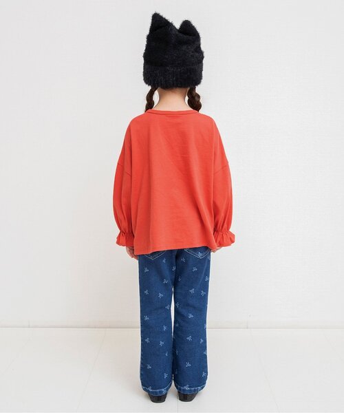 BREEZE（ブリーズ）の「【ジュニア対応】ペプラムロンT（Tシャツ/カットソー・キッズ・オレンジ/イエロー/キナリ/パープル/ピンク/ブラック・80/90/120/130/110/140/100）」の19枚目の写真