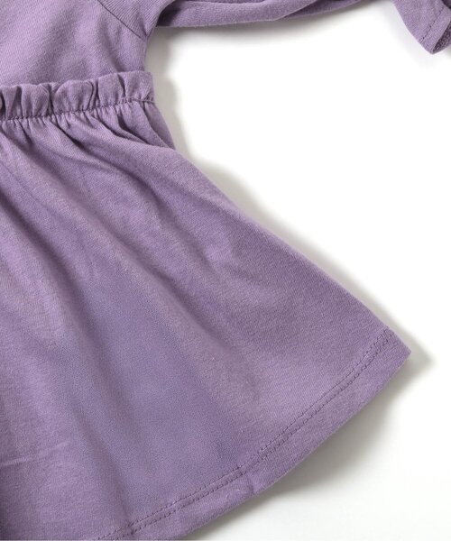 BREEZE（ブリーズ）の「【ジュニア対応】ペプラムロンT（Tシャツ/カットソー・キッズ・オレンジ/イエロー/キナリ/パープル/ピンク/ブラック・80/90/120/130/110/140/100）」の8枚目の写真
