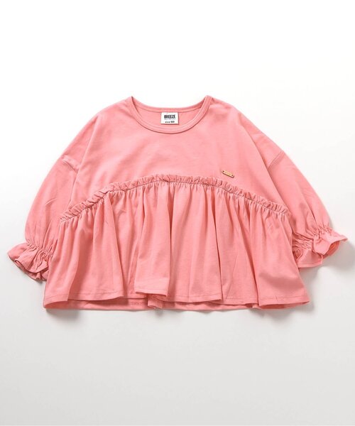 BREEZE（ブリーズ）の「【ジュニア対応】ペプラムロンT（Tシャツ/カットソー・キッズ・オレンジ/イエロー/キナリ/パープル/ピンク/ブラック・80/90/120/130/110/140/100）」の11枚目の写真