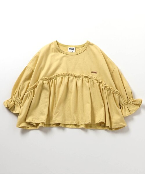 BREEZE（ブリーズ）の「【ジュニア対応】ペプラムロンT（Tシャツ/カットソー・キッズ・オレンジ/イエロー/キナリ/パープル/ピンク/ブラック・80/90/120/130/110/140/100）」の13枚目の写真