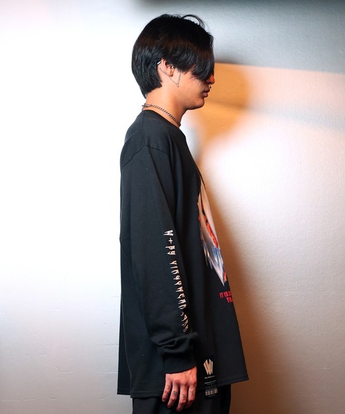 [W] by VIRGOwearworks（ダブリューバイヴァルゴウェアーワークス）の「Metal logo flames（Tシャツ/カットソー・メンズ・ホワイト/ブラック・MEDIUM/LARGE/X-LARGE/XX-LARGE）」の3枚目の写真