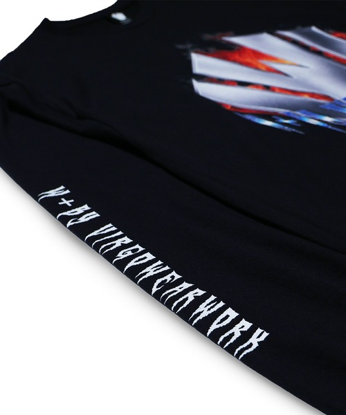 [W] by VIRGOwearworks（ダブリューバイヴァルゴウェアーワークス）の「Metal logo flames（Tシャツ/カットソー・メンズ・ホワイト/ブラック・MEDIUM/LARGE/X-LARGE/XX-LARGE）」の11枚目の写真
