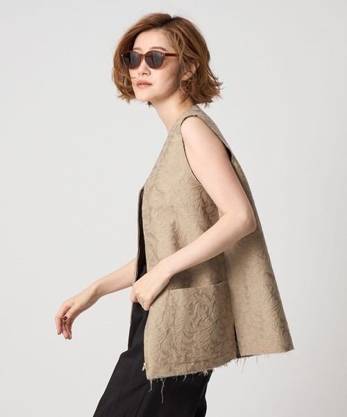 conte ジャガードベスト beige conte ジャガードベスト beige 卸売 通販