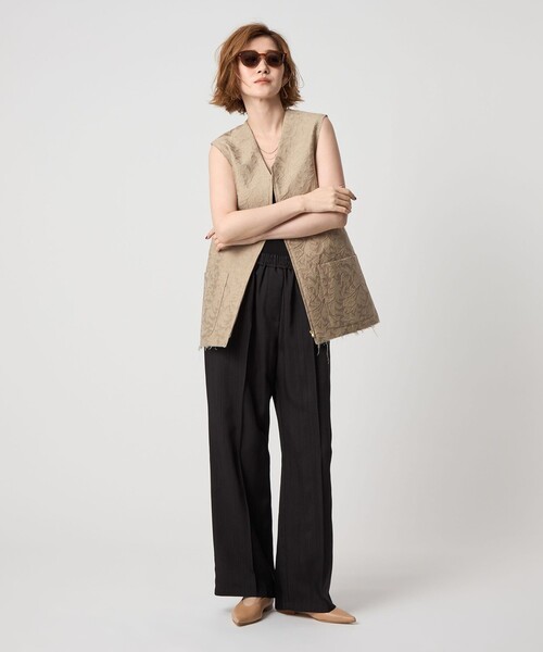 セール】＜conte＞ペイズリー ジャガード Vネックベスト（ベスト