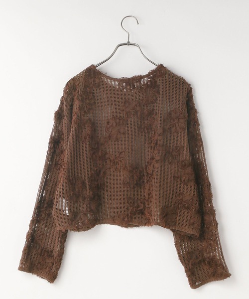 LOWRYS FARM（ローリーズファーム）の「３ＤレースプルオーバーＬＳ  593269（Tシャツ/カットソー・レディース・アイボリー/ブラック/ブラウン・FREE）」の19枚目の写真