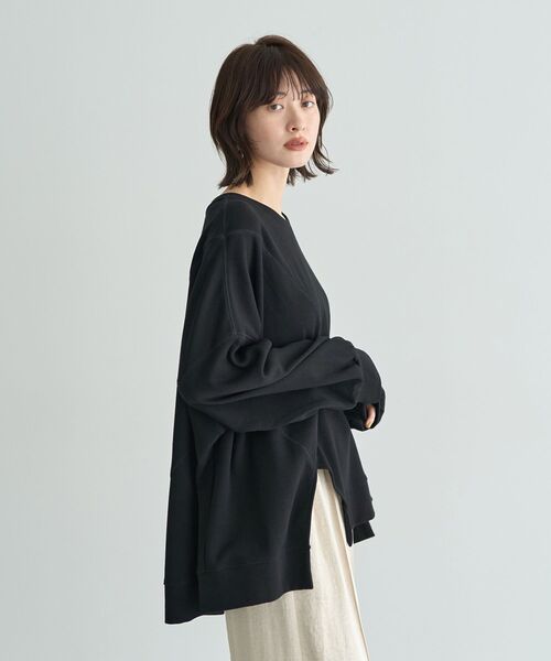 Editt by YECCA VECCA（エディットバイイェッカヴェッカ）の「アシメデザインプルオーバー（スウェット・レディース・ブラック/ブラウン/グレー・FREE）」の11枚目の写真