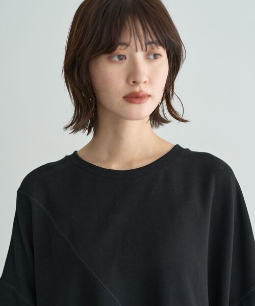 Editt by YECCA VECCA（エディットバイイェッカヴェッカ）の「アシメデザインプルオーバー（スウェット・レディース・ブラック/ブラウン/グレー・FREE）」の13枚目の写真