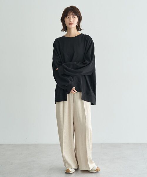 Editt by YECCA VECCA（エディットバイイェッカヴェッカ）の「アシメデザインプルオーバー（スウェット・レディース・ブラック/ブラウン/グレー・FREE）」の17枚目の写真