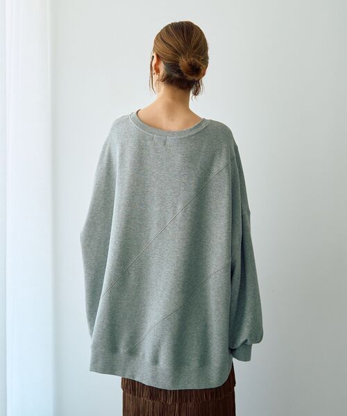 Editt by YECCA VECCA（エディットバイイェッカヴェッカ）の「アシメデザインプルオーバー（スウェット・レディース・ブラック/ブラウン/グレー・FREE）」の7枚目の写真