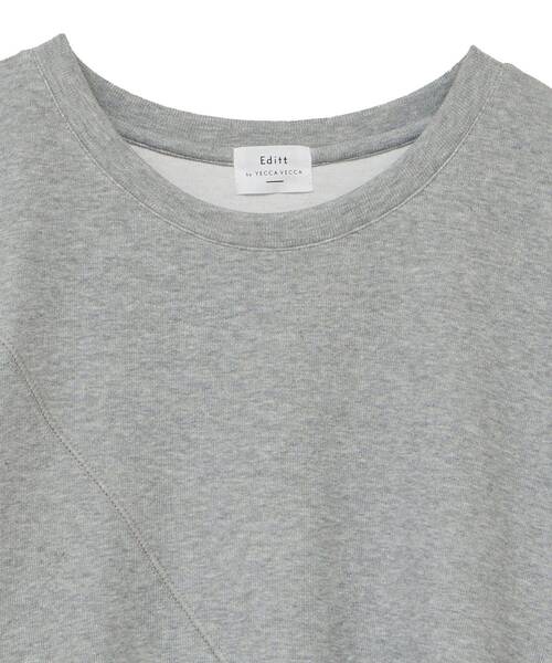 Editt by YECCA VECCA（エディットバイイェッカヴェッカ）の「アシメデザインプルオーバー（スウェット・レディース・ブラック/ブラウン/グレー・FREE）」の14枚目の写真