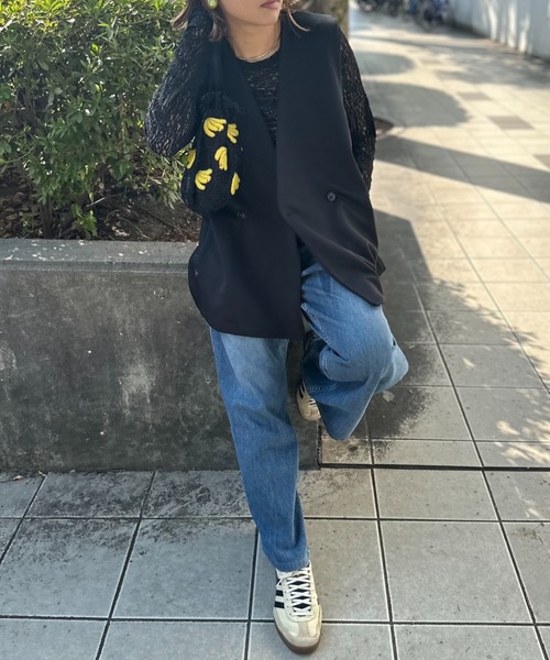 ブラック（ブラック×ブラックステッチ）
model:154cm 着用サイズ:FREE