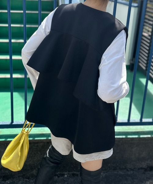 ブラック（ブラック×ブラックステッチ）
model:154cm 着用サイズ:FREE