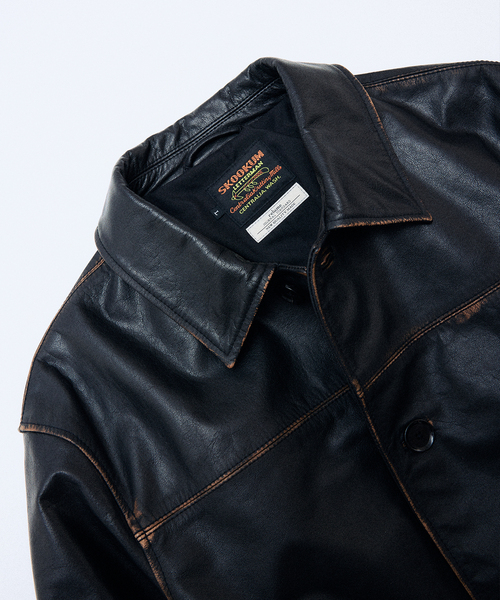 SKOOKUM / スクーカム 別注 バッファローレザー カバーオール