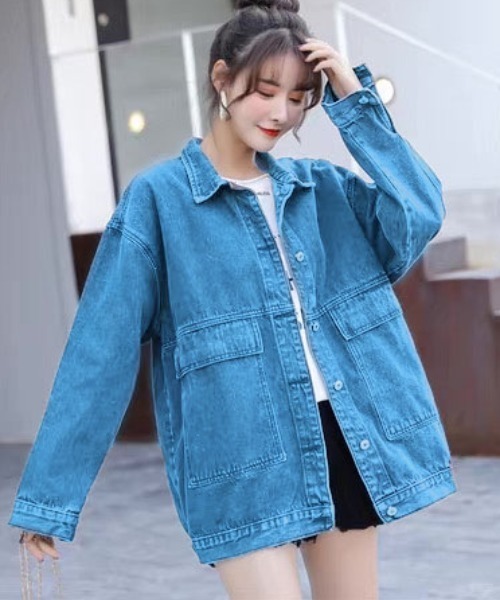 gossip！ロサンゼルス（ゴシップロサンゼルス）の「ジャケット（デニムジャケット・レディース・ブルー・S/M/L）」の4枚目の写真