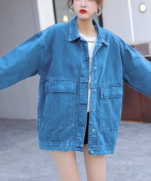 gossip！ロサンゼルス（ゴシップロサンゼルス）の「ジャケット（デニムジャケット・レディース・ブルー・S/M/L）」の3枚目の写真