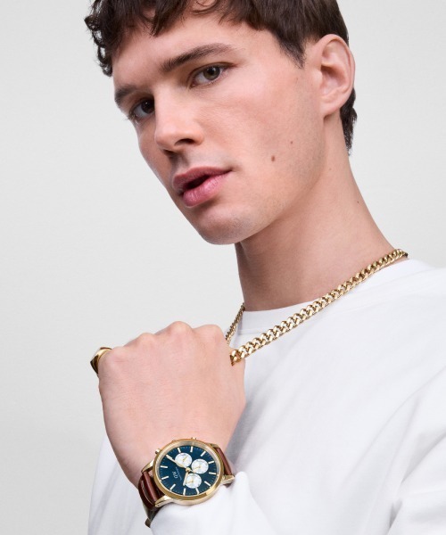 Daniel Wellington(ダニエルウェリントン)の「Ellipse Cuban Chain Necklace 550MM ゴールド/シルバー/グレー(ネックレス・メンズ・イエローゴールド/シルバー/グレー・ONESIZE)」の9枚目の写真