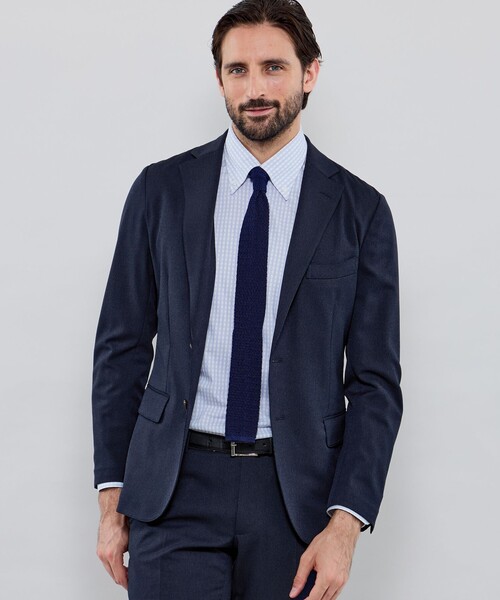 MACKINTOSH LONDON(マッキントッシュ ロンドン)の「【WEB・一部店舗限定】【BREASY JACKET】ウールライクポリエステル セットアップジャケット(テーラードジャケット・メンズ・ネイビー/チャコールグレー・38/40)」の2枚目の写真