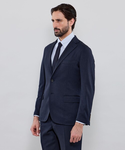 MACKINTOSH LONDON(マッキントッシュ ロンドン)の「【WEB・一部店舗限定】【BREASY JACKET】ウールライクポリエステル セットアップジャケット(テーラードジャケット・メンズ・ネイビー/チャコールグレー・38/40)」の6枚目の写真