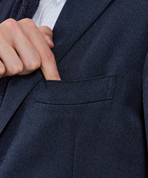 MACKINTOSH LONDON(マッキントッシュ ロンドン)の「【WEB・一部店舗限定】【BREASY JACKET】ウールライクポリエステル セットアップジャケット(テーラードジャケット・メンズ・ネイビー/チャコールグレー・38/40)」の8枚目の写真