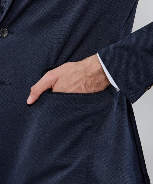 MACKINTOSH LONDON(マッキントッシュ ロンドン)の「【WEB・一部店舗限定】【BREASY JACKET】ウールライクポリエステル セットアップジャケット(テーラードジャケット・メンズ・ネイビー/チャコールグレー・38/40)」の9枚目の写真