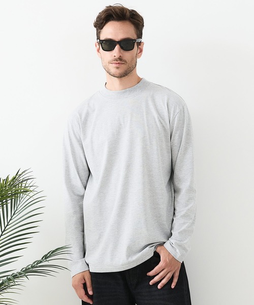 LB/S (エルビーエス)の「【汗染みの目立ちにくいTシャツ ZEROSTAIN /ゼロステイン】モックネック ロンT 防汚 UVカット(Tシャツ/カットソー・メンズ・杢グレー/ブラック/スミクロ・MEDIUM/LARGE/X-LARGE)」の12枚目の写真