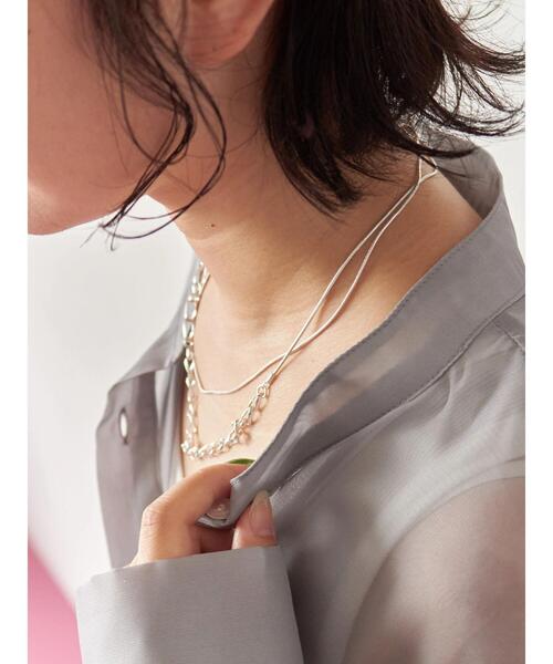 Samansa Mos2 blue（サマンサモスモスブルー）の「スライドチェーンネックレス（ネックレス・レディース・シルバー・F）」の6枚目の写真