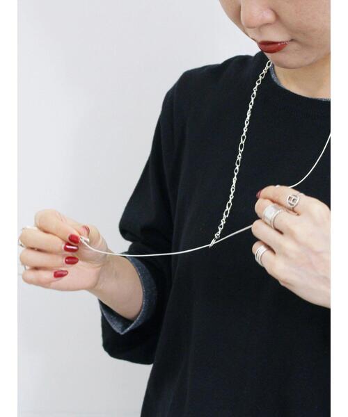 Samansa Mos2 blue（サマンサモスモスブルー）の「スライドチェーンネックレス（ネックレス・レディース・シルバー・F）」の16枚目の写真