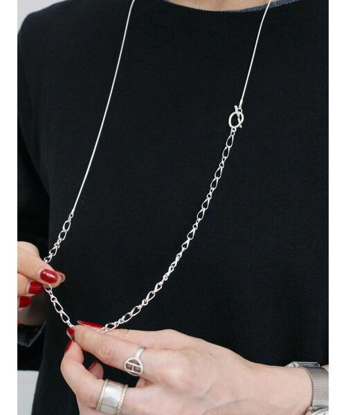 Samansa Mos2 blue（サマンサモスモスブルー）の「スライドチェーンネックレス（ネックレス・レディース・シルバー・F）」の17枚目の写真