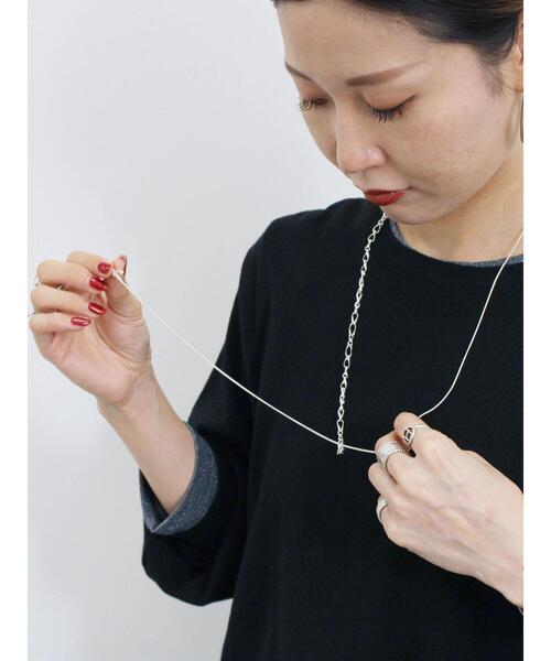 Samansa Mos2 blue（サマンサモスモスブルー）の「スライドチェーンネックレス（ネックレス・レディース・シルバー・F）」の18枚目の写真