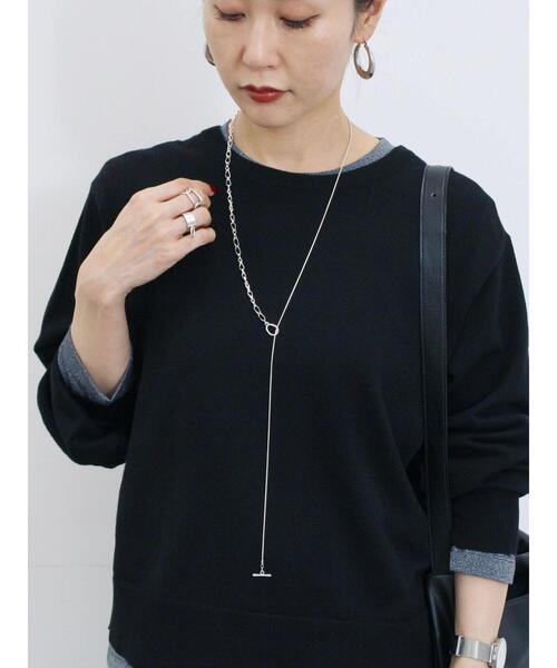 Samansa Mos2 blue（サマンサモスモスブルー）の「スライドチェーンネックレス（ネックレス・レディース・シルバー・F）」の20枚目の写真