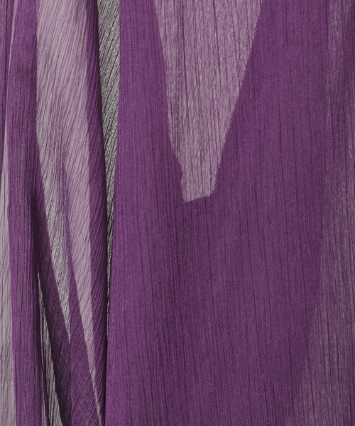 Tiara（ティアラ）の「ニットリブトリミングシアーブラウス（シャツ/ブラウス・レディース・パープル/ピンクベージュ/ブラック・FREE）」の8枚目の写真