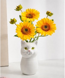 MAZEMAZE（マゼマゼ）の「キャットセラミック　フラワーポット（L)（フラワーベース）」