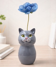 MAZEMAZE（マゼマゼ）の「キャットセラミック　フラワーポット（L)（フラワーベース）」