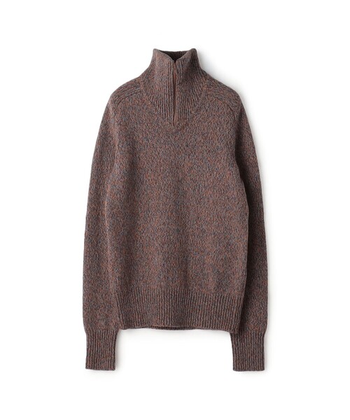 ウールナイロンメランジ ジップアッププルオーバー（ニット/セーター