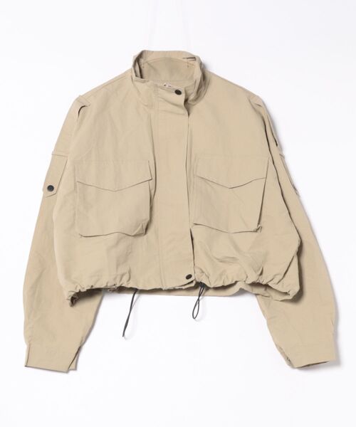 H.TOKYO（エイチトウキョウ）の「【軽やか×コンパクト】スタンドカラーナイロンブルゾン（ブルゾン・レディース・ベージュ/ブラック・FREE）」の11枚目の写真