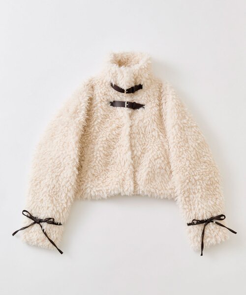 OLIVE des OLIVE（オリーブデオリーブ）の「プードルファーブルゾン（ブルゾン・レディース・アイボリー/モカ・FREE）」の13枚目の写真