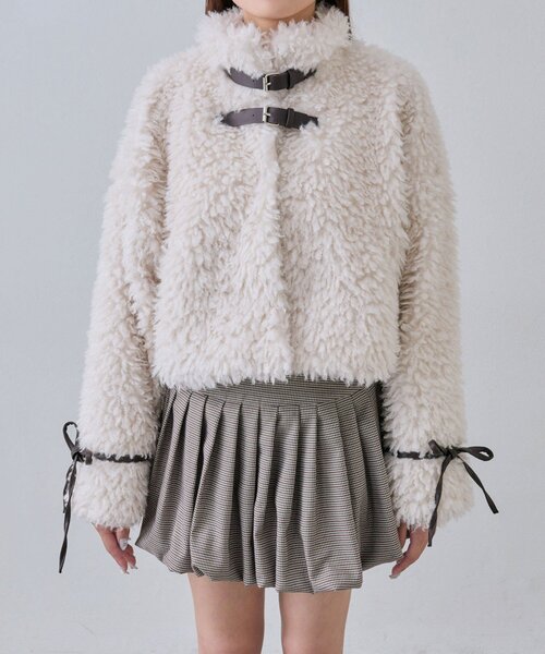 OLIVE des OLIVE（オリーブデオリーブ）の「プードルファーブルゾン（ブルゾン・レディース・アイボリー/モカ・FREE）」の14枚目の写真