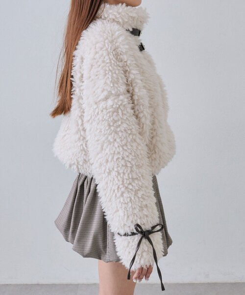 OLIVE des OLIVE（オリーブデオリーブ）の「プードルファーブルゾン（ブルゾン・レディース・アイボリー/モカ・FREE）」の15枚目の写真