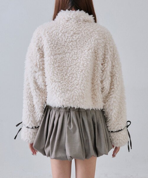 OLIVE des OLIVE（オリーブデオリーブ）の「プードルファーブルゾン（ブルゾン・レディース・アイボリー/モカ・FREE）」の16枚目の写真