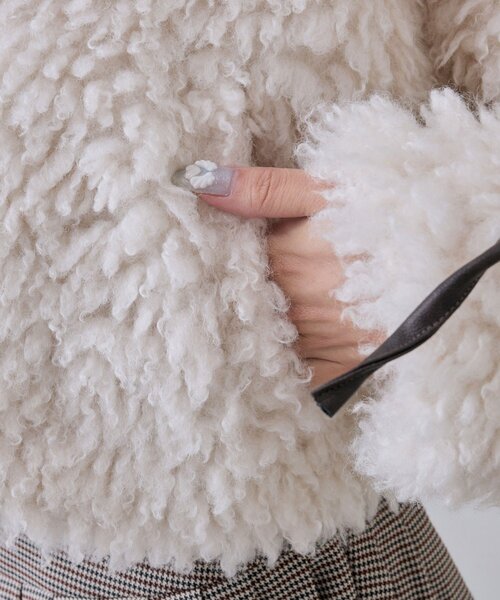 OLIVE des OLIVE（オリーブデオリーブ）の「プードルファーブルゾン（ブルゾン・レディース・アイボリー/モカ・FREE）」の20枚目の写真