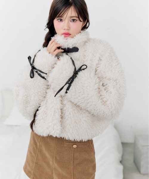 新品】allureville アルアバイル フェイクプードルファーブルゾン