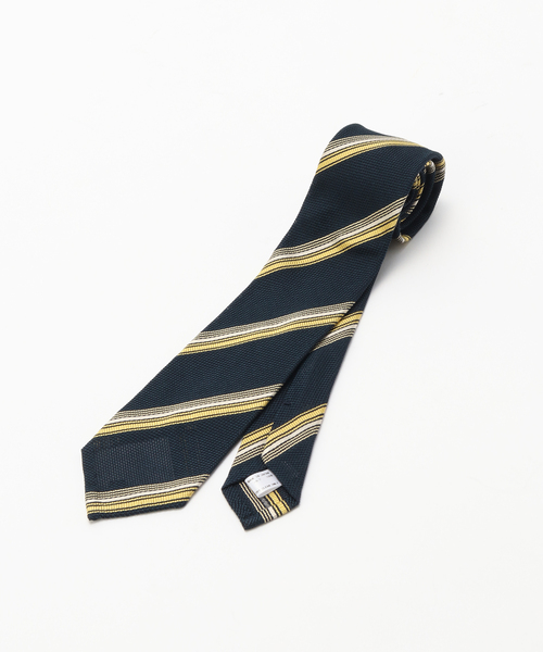 EDIFICE（エディフィス）の「AX フレスコレジメンタルナロータイ FOSSATI（ネクタイ・メンズ・ライトグリーン/ライトイエロー・FREE）」の4枚目の写真