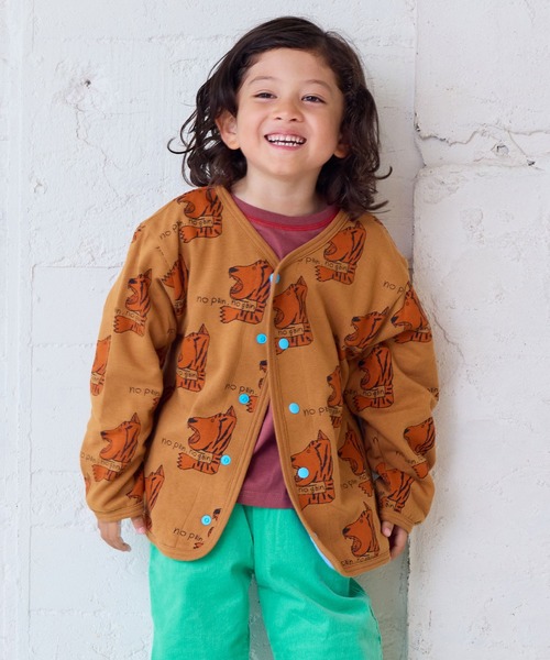 MARKEY'S（マーキーズ）の「ドッチモOKカーディガン（カーディガン/ボレロ・キッズ・キャメル/ネイビー/ラベンダー/オフホワイト・80/90/100/110/120/130）」の4枚目の写真