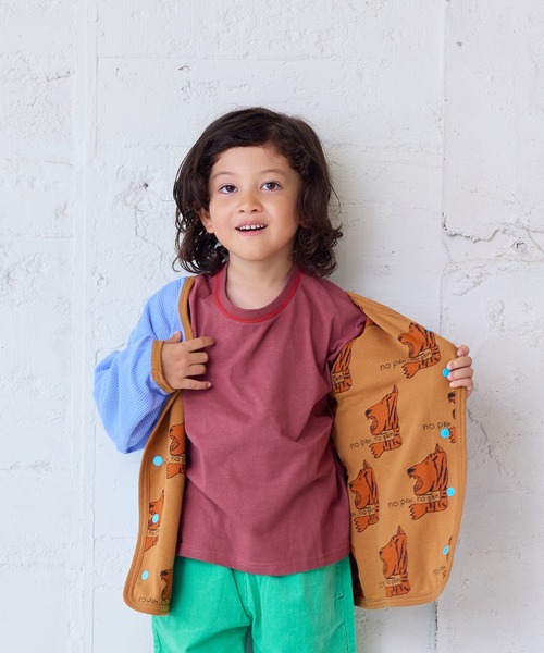 MARKEY'S（マーキーズ）の「ドッチモOKカーディガン（カーディガン/ボレロ・キッズ・キャメル/ネイビー/ラベンダー/オフホワイト・80/90/100/110/120/130）」の16枚目の写真