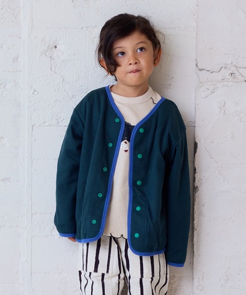 MARKEY'S（マーキーズ）の「ドッチモOKカーディガン（カーディガン/ボレロ・キッズ・キャメル/ネイビー/ラベンダー/オフホワイト・80/90/100/110/120/130）」の14枚目の写真