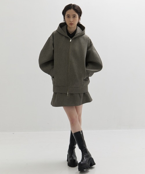 トップス CLANE CONSTRUCTIVE BONDING HOODIE MIX 2 CLANE - ボンディング ジップフーディ - CONSTRUCTIVE BONDING