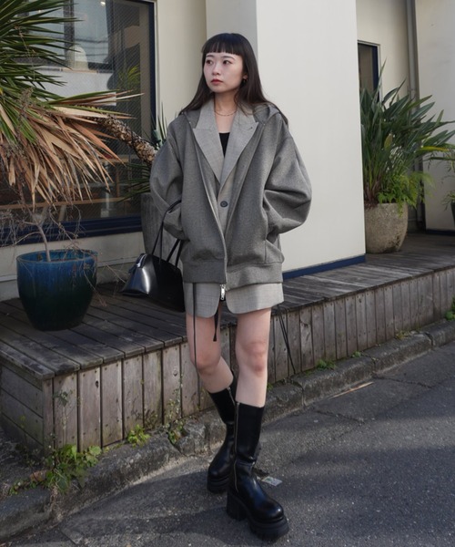 CLANE/クラネ】CONSTRUCTIVE BONDING HOODIE/フーディー/パーカー/秋服