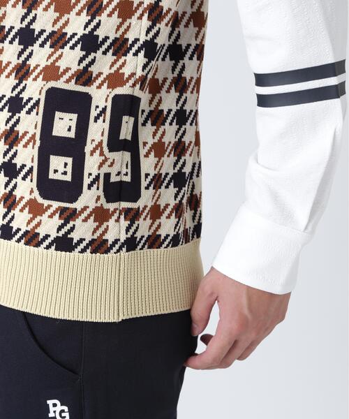 PEARLY GATES（パーリーゲイツ）の「【PEARLY GATES】14GジャガードVネックニットベスト ＜ガンクラブチェック柄＞（ニット/セーター・メンズ・ブラウン系その他・MEDIUM/X-LARGE）」の13枚目の写真