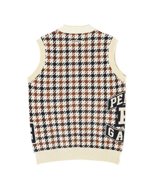 PEARLY GATES（パーリーゲイツ）の「【PEARLY GATES】14GジャガードVネックニットベスト ＜ガンクラブチェック柄＞（ニット/セーター・メンズ・ブラウン系その他・MEDIUM/X-LARGE）」の5枚目の写真