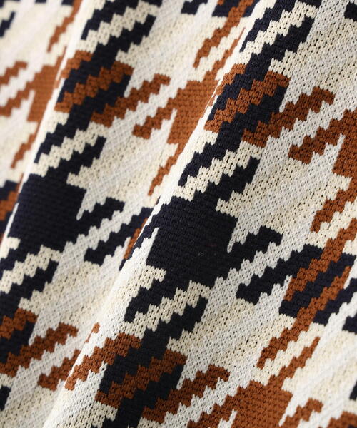 PEARLY GATES（パーリーゲイツ）の「【PEARLY GATES】14GジャガードVネックニットベスト ＜ガンクラブチェック柄＞（ニット/セーター・メンズ・ブラウン系その他・MEDIUM/X-LARGE）」の7枚目の写真